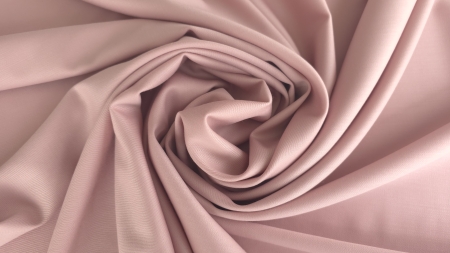 Material powder pink pentru rochii rasucit in spirala cu centru strans