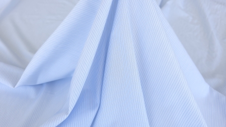 cute moi de poplin bleu cu cădere lejeră