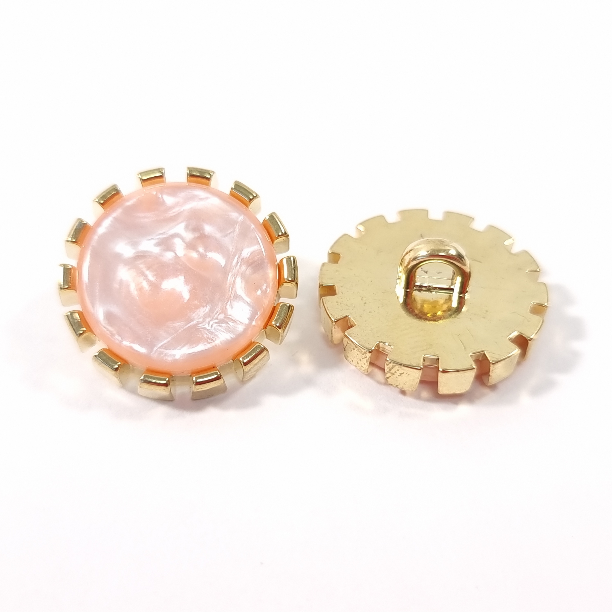 nude rose cu miez oval perlat Ø15mm