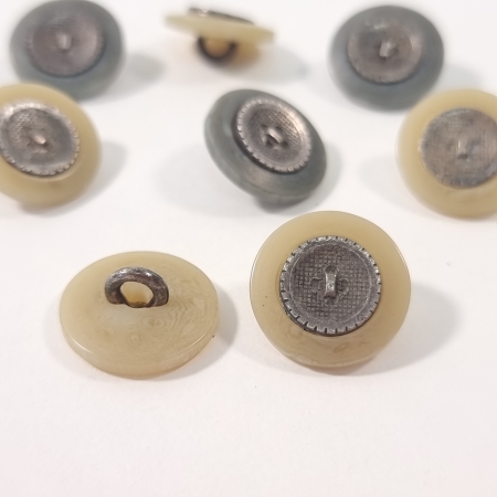 Nasturi cu aplicație metalică PCS085, set nude și verde Ø18mm