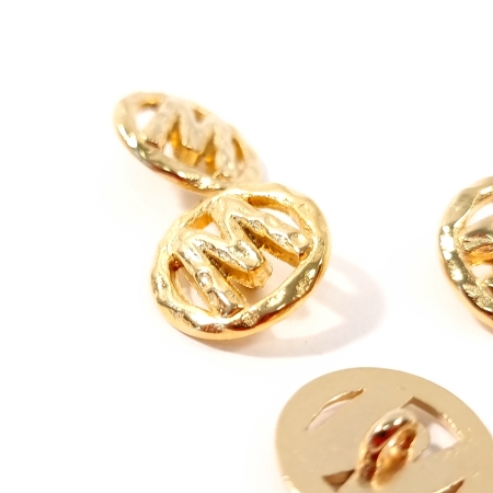 nasturi metalici aurii litera m evelin textile