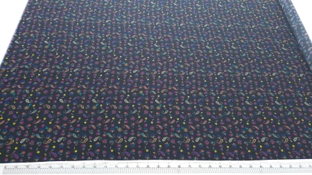 voal georgette cu imprimeu paisley latime 135 cm masurat cu rigla