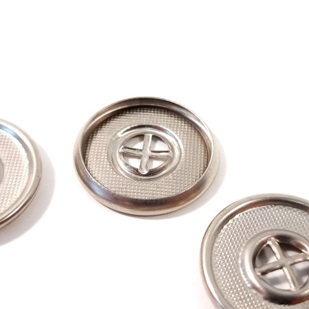 nasture rotund argintiu cu 4 ochiuri 23mm pcs136 evelin textile