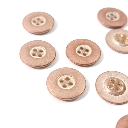 Nasturi metalici rose antichizati cu 4 ochiuri PCS133, Evelin Textile